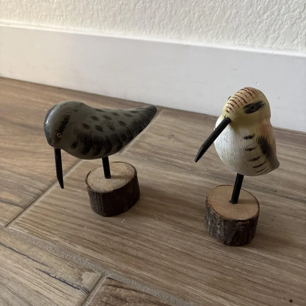 Set Rare Heritage Mint Carved Wooden Birds Decorative Decoy‎